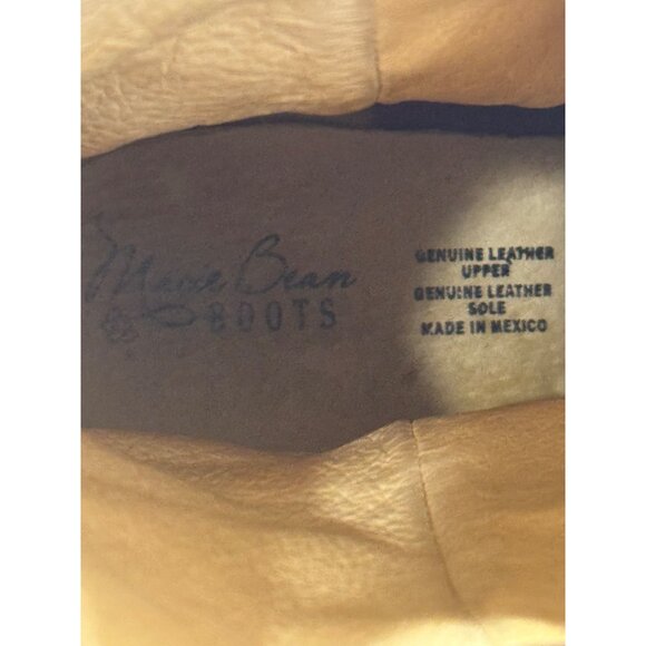 Macie Bean Distressed Leather Bison Sparkle Pink Sequin Western Cowgirl Boots - Picture 6 of 11